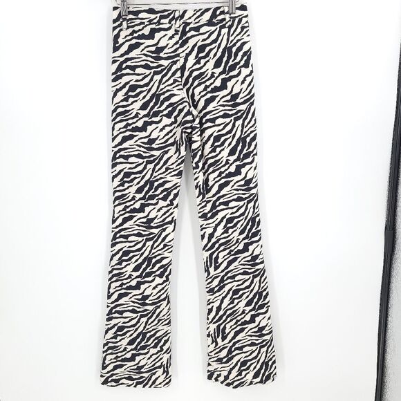 Motel Rocks Zoven Trouser 90s Zebra Print Flare High Waist Pants NWT - Picture 4 of 16